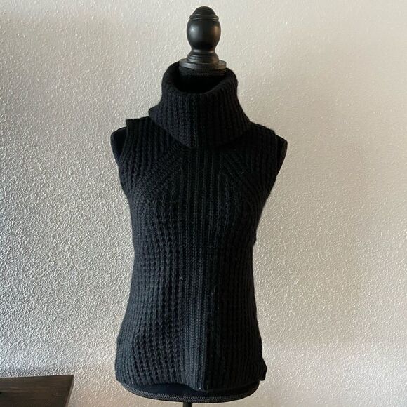 Cashmere Wool turtleneck sleeveless sweater XS - Picture 1 of 4